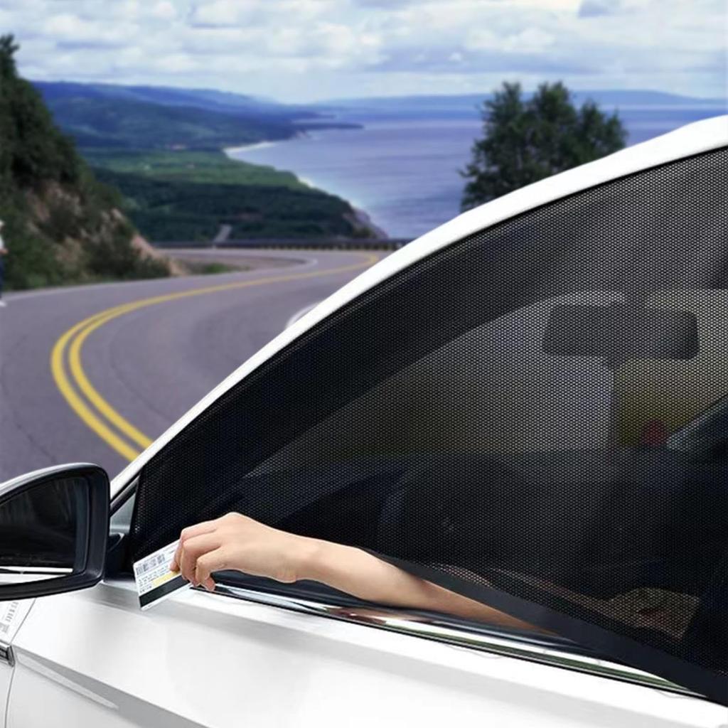 Car Screen Door, Window Net, Front Door, Rear Door, Insect Repellent Net, Set of