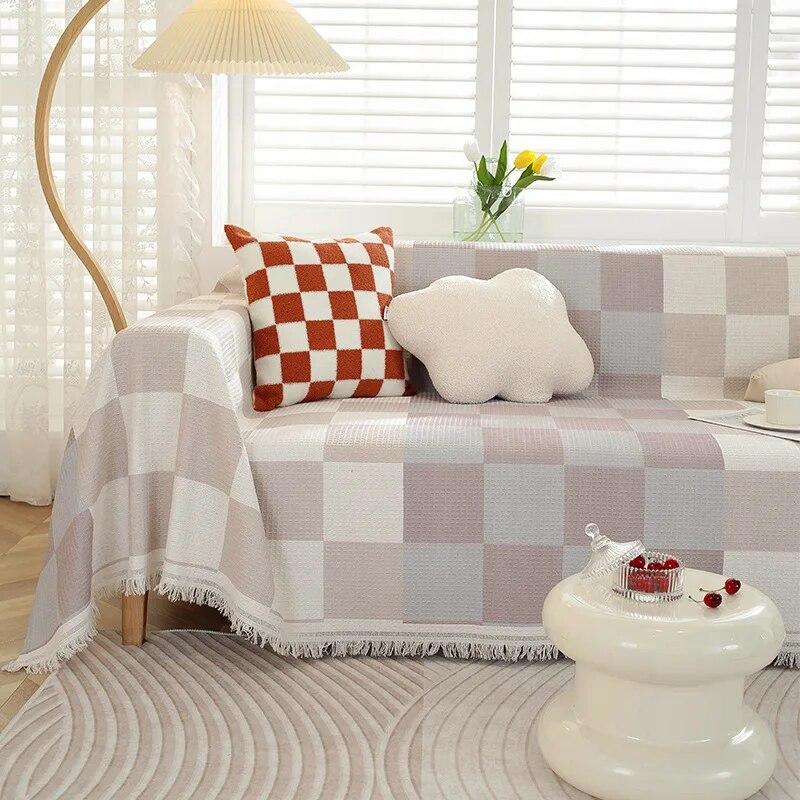 Sofabezug im nordischen Stil, staubdicht, Mehrzweck-Couchtuchbezug, Campingdecke, Sofadecke, Wohnzimmer-Dekorationstuch
