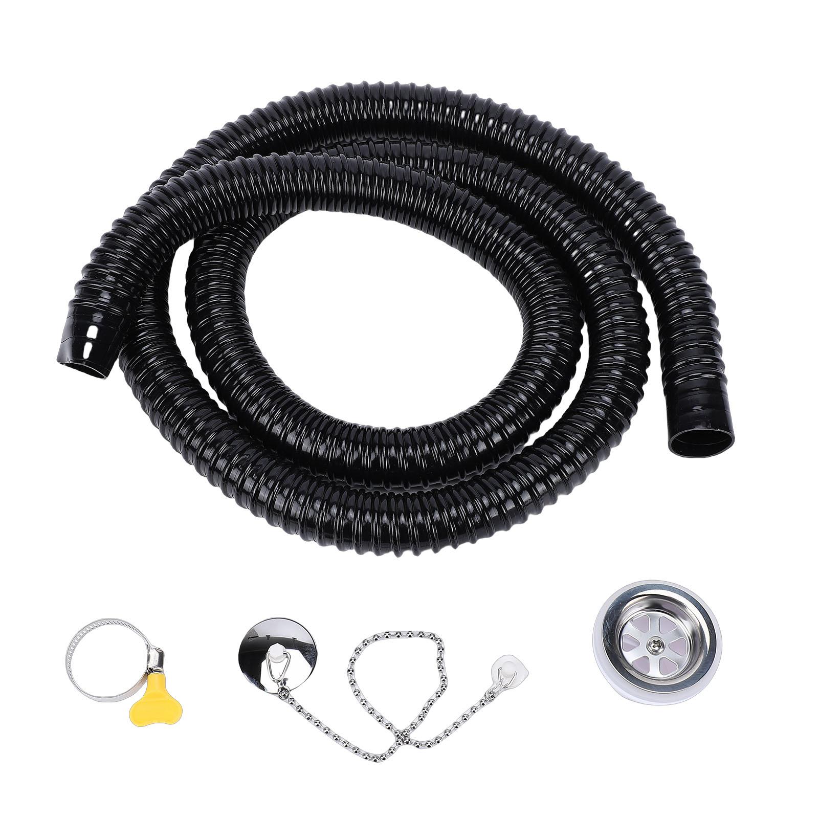 Tomtop Jms Rv Sink Drain Connector And Hose Kit Leak Proof Rv Sink Drainage Joint And 2M Sewer Pipe With Anti Loss Chain For Boat