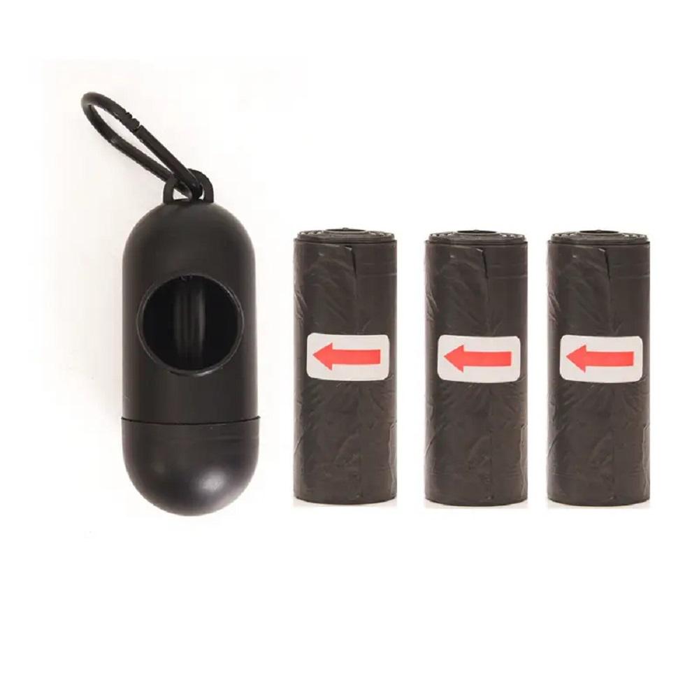 

1 шт. Дорожная сумка для подгузников для коляски, диспенсер и пакеты для утилизации подгузников, подвесной диспенсер для мусорных пакетов для коляски и 3 рулона мусорных пакетов чёрный