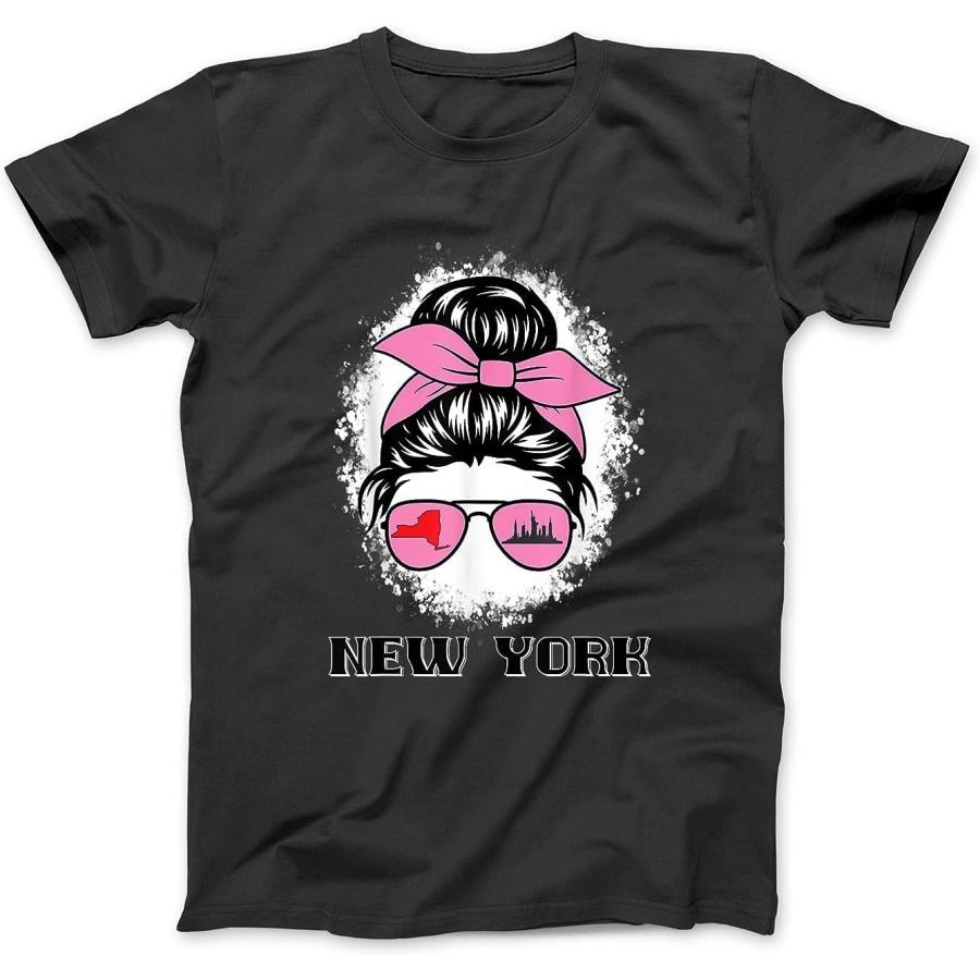 I Love New York City NYC Liberty Statue Brooklyn Messy Bun T-Shirt Sweatshirt Hoodie Tanktop for Men Women Kids Black XXXXXL чёрный