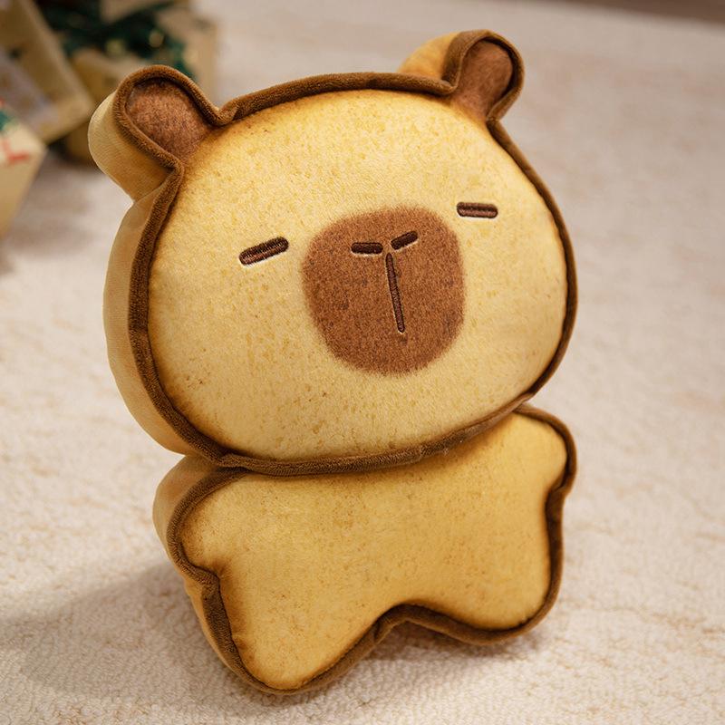 Cartoon Cute Toast Capybara Doll Kapibala Plush Toy Bread Biscuit Doll Children's Gift Doll