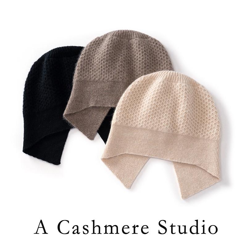 100% Pure Cashmere Beanie Hat Women Men Winter Warm Ear Protection Knit Cap Minimalist Style