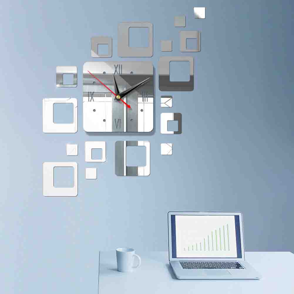 Wall Sticker Home Decoration Wall Crystal Mirror Clock