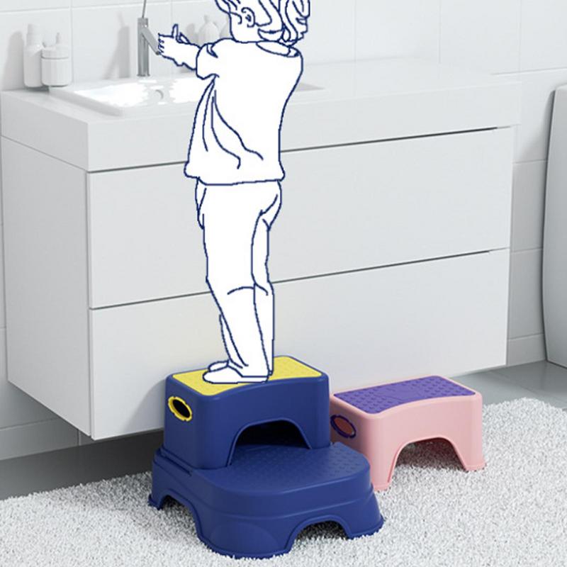 Step Stools For Kids Potty Steps For Toddler Stepping Chair Disassemble Non-slip Foot Mat Design Handrail Stool For Kitchen Bath