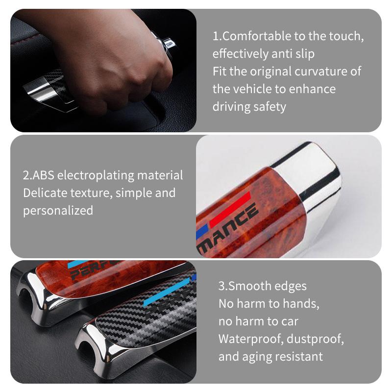 Car Handbrake Grips Guard Case Carbon Fiber Patterned Accessories For BMW M2 M3 M4 X1 X3 X4 X5 E87 X7 E91 G20 ULXMV1