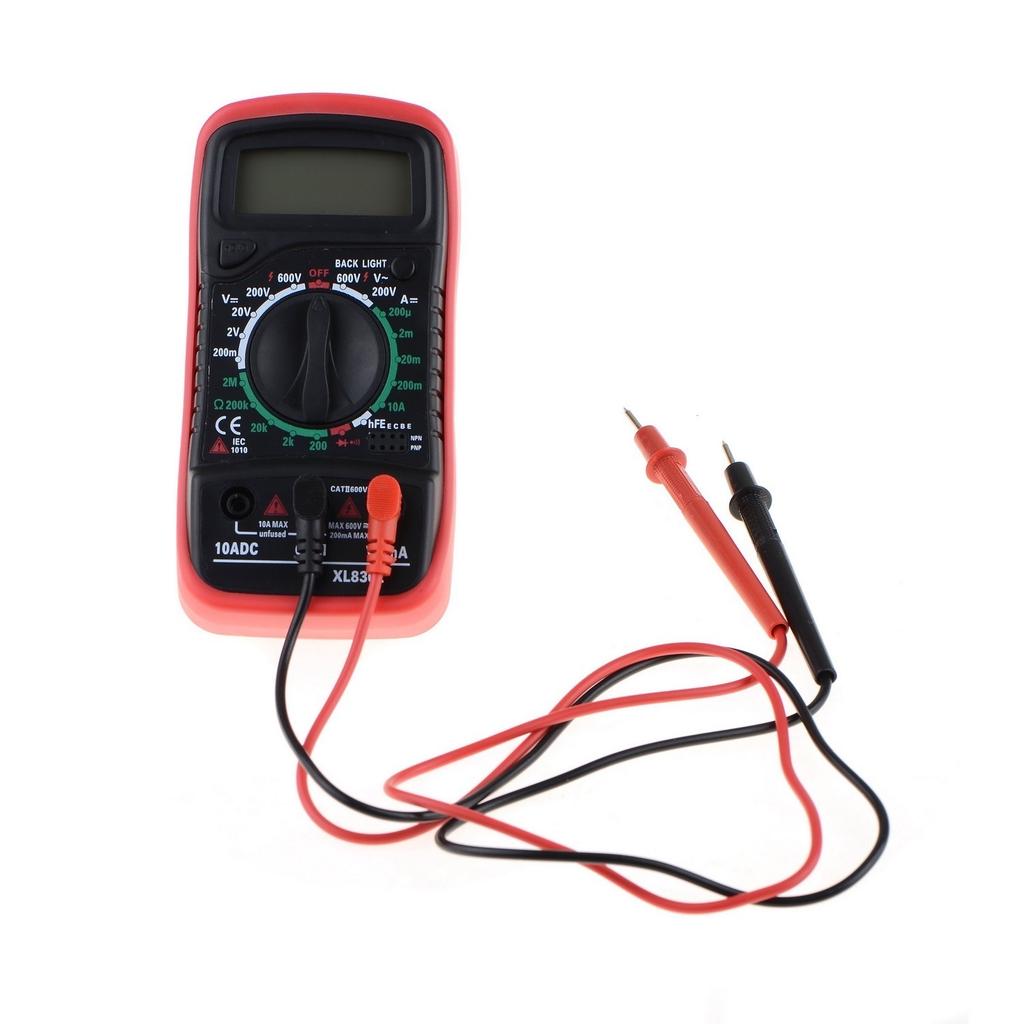 Mini LCD Backlit Display Digital Multimeter Measures Resistance