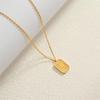 Women's Waterproof Star Pendant Necklace with Pearls Chain 18K Gold Plated Stainless Steel Materials Stylish Outfiuts
