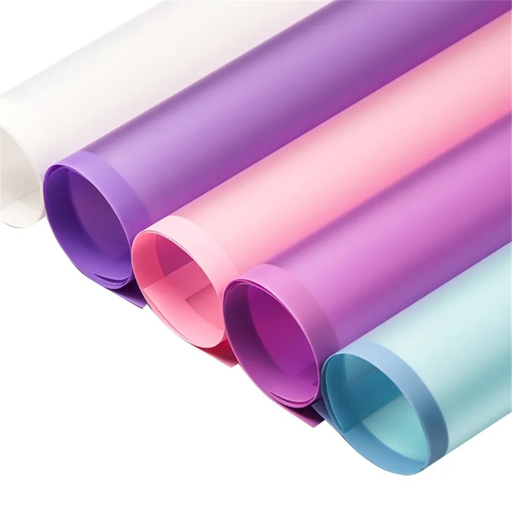 5sheets Half Transparent Flower Wrapping Paper Korean Style Gift Grinding Edge Rose Packing Florist Bouquet Wrapping Material