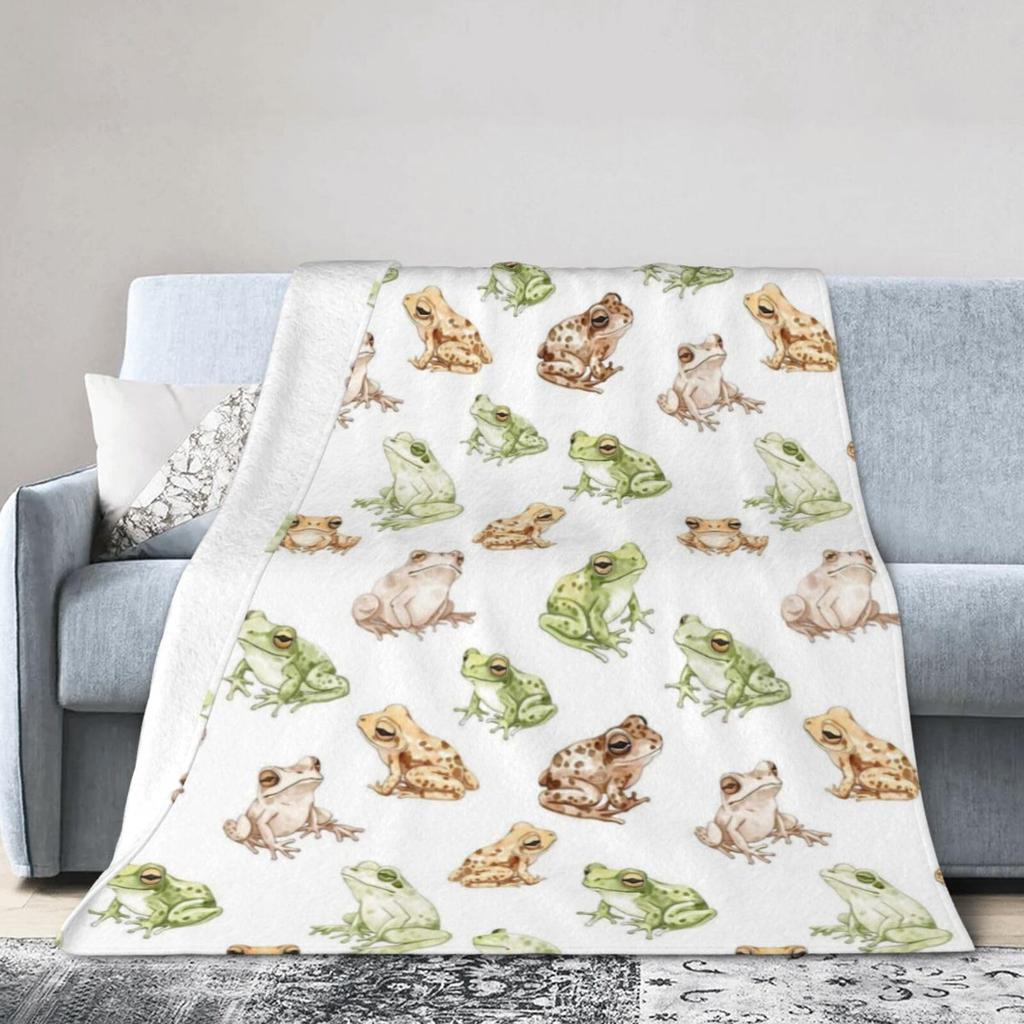 Fresh Hand Drawn Seashell Coral Starfish Ocean Element Flannel Blanket Soft Warm Throw for Couch Travel Beach Holiday Home Decor