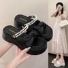 Going out casual soft-soled slippers 2025 summer new Chinese-style beautiful thick-soled heightening cool slippers versatile with skirts