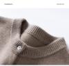 Women's Striped Color Block Henley Cashmere Sweater - Autumn/Winter Thick Knitwear