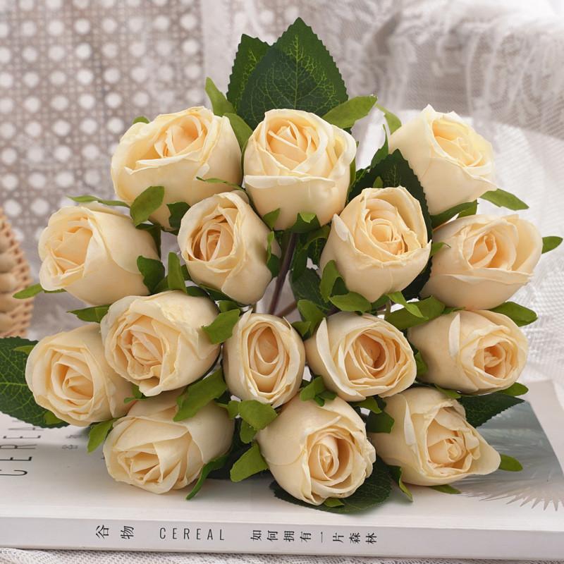 Bouquet With Rose Silk Fabric For Wedding Decor And Celebrations Outdoor