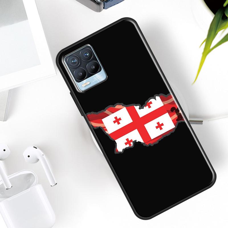 Georgia Flag Case For Realme 15 11 Pro Plus 12 13 14  C71 C75 C55 C51 C53 C25 C63 C61 C65 C67 GT6 GT7 Pro
