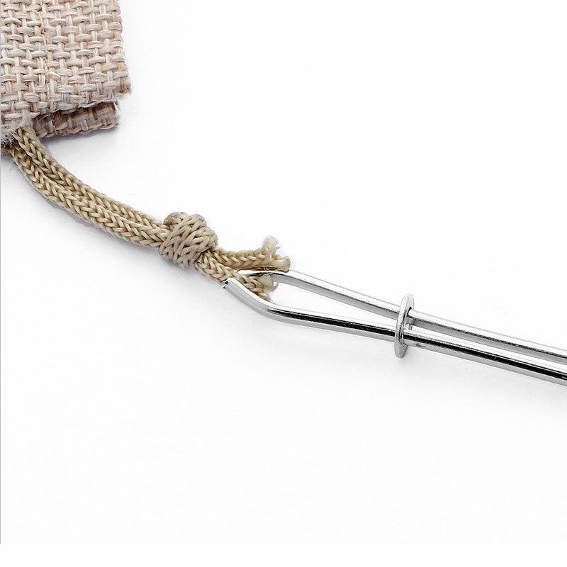 Wear-Resistant Elastic Band Threader & Sewing Tool Clip