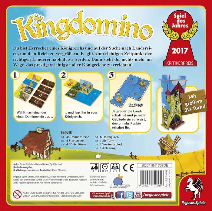 Jeu de société - pegasus spiele - 57104g - king domino - jeu de l'année 2017 - 2-4 joueurs