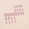 Fake Nail Flower Europe And America Wear Nail Solid Color Detachable Nail Patch Printing Simple Nail Patch 24 Pieces