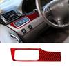 Rote Kohlefaser Scheinwerferschalter Rahmenabdeckung Zierleiste Für Honda Odyssey 2005-2010