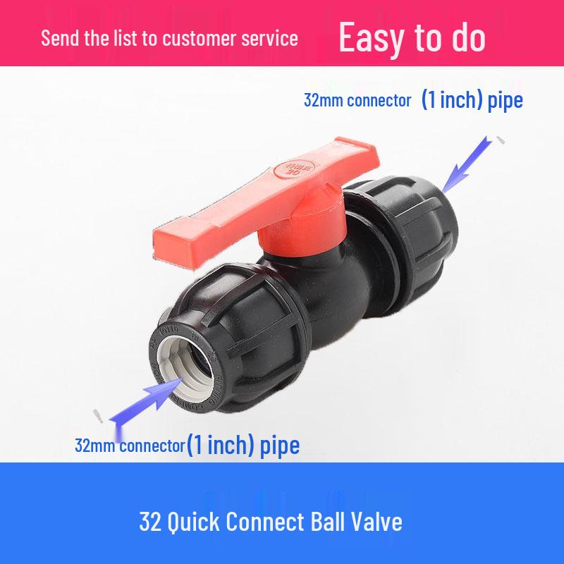 Robinet sferic cu conector rapid tip union pentru țeavă PE, Robinet T, Robinet cu fuziune fără căldură, Fitinguri cu conectare rapidă pentru reparații de urgență.