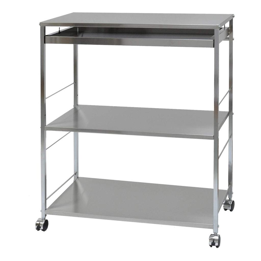 Stainless steel workbench wagon with drawer (width 73.5cm)