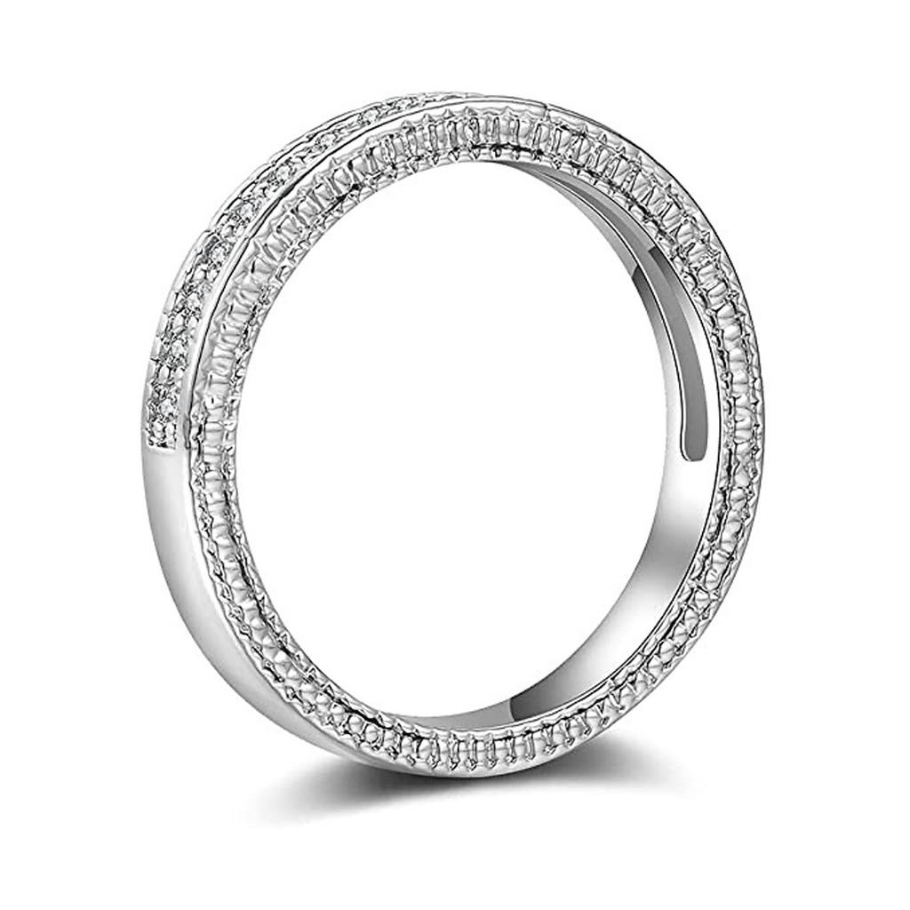 Zircon Ring Women Index Finger Ring Fashion Couple Ring Set Jewelry Gift