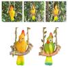 Garden Decoration Resin Parrot Figurine Outdoor Bird Ornament 0.24 Pounds Versatile Hanging Decor Waterproof Material For Garden
