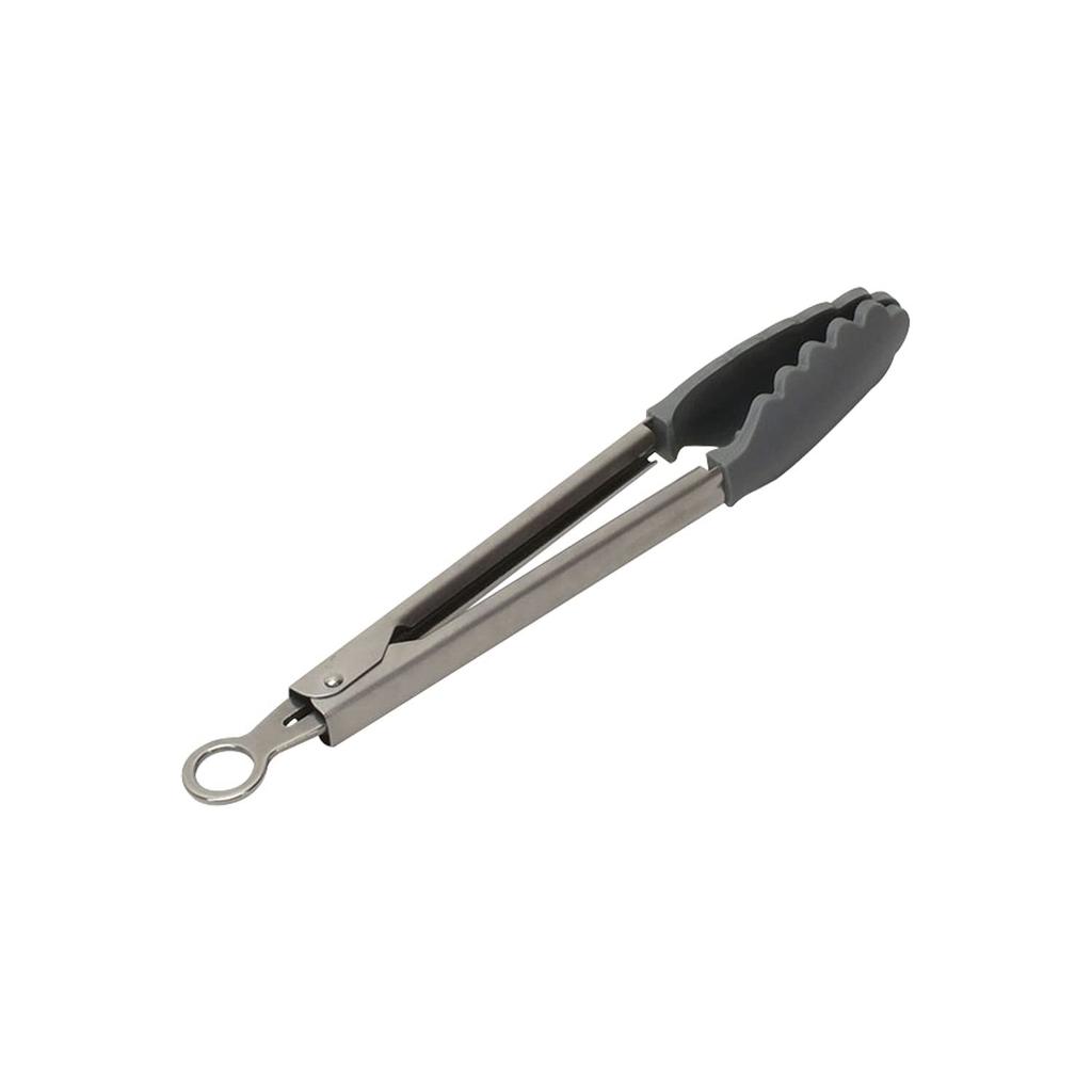 Pearl Metal Cooking Tongs, 24cm, Silicone, Dishwasher Safe, Gray, Simple Use, CC-1670