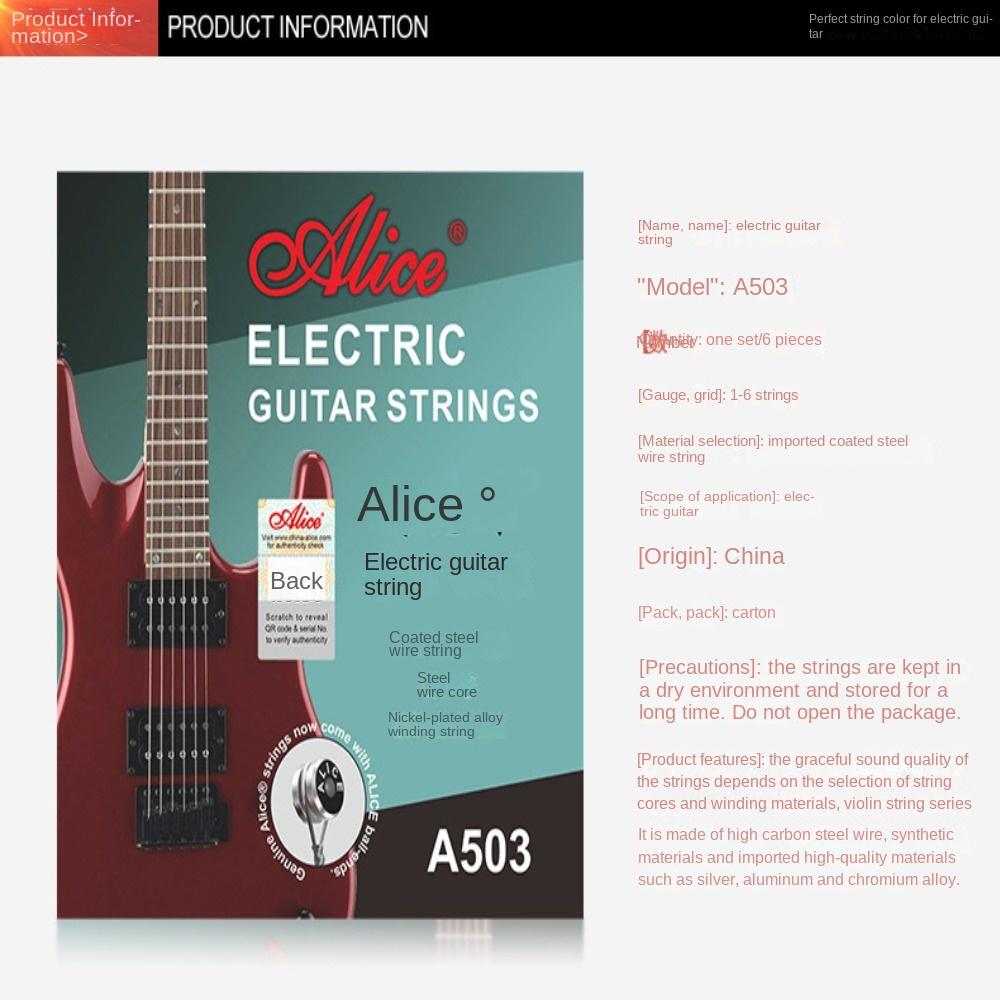 Nickel Zinc Zinc Alloy A503SL Electric Guitar String 009 inch Coated  6 Strings   Bass Guitar Types