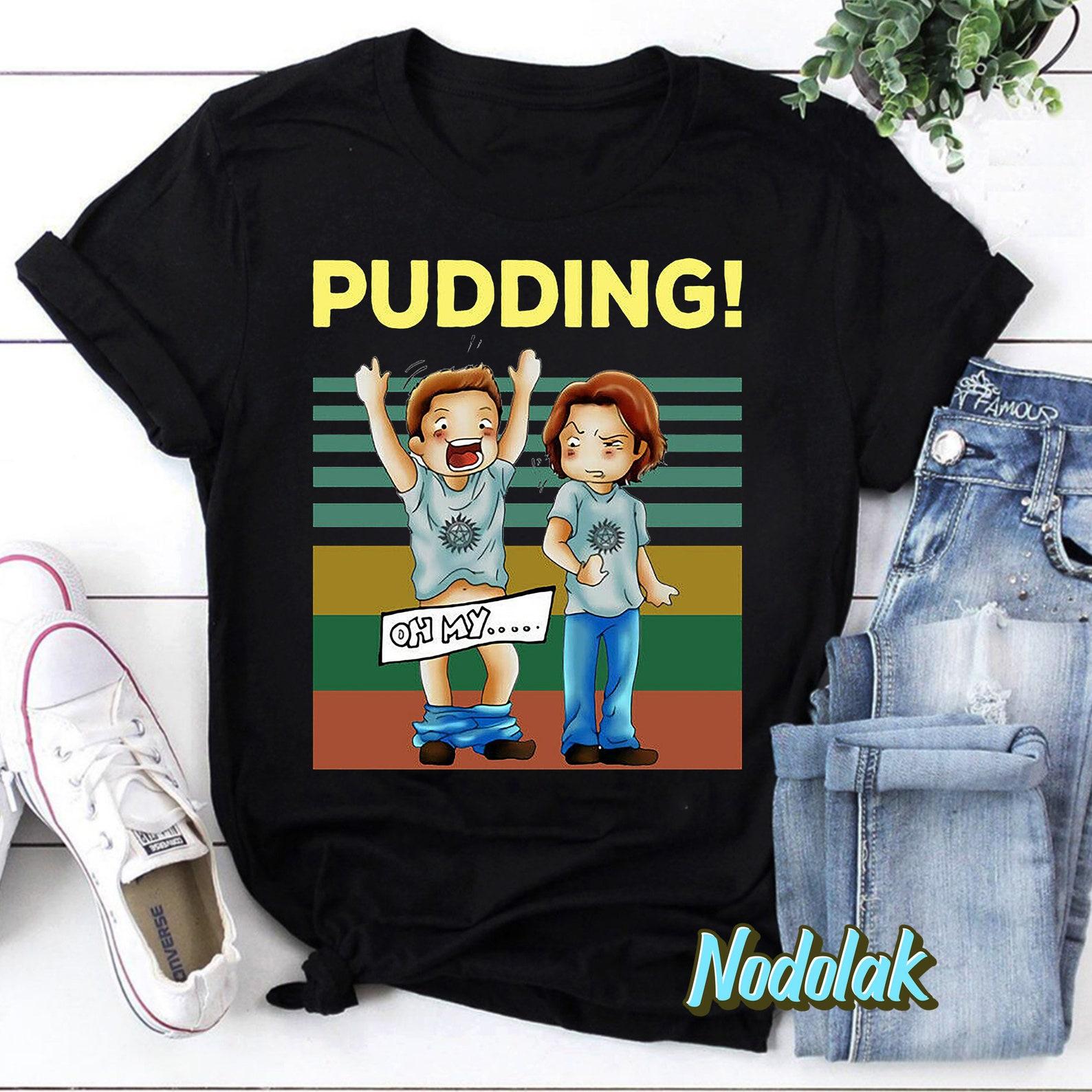 Pudding Dean & Sam Winchester Oh My Funny TV Series Vintage T-Shirt, Supernatural Winchesters Shirt, Winchester Brothers Shirt S
