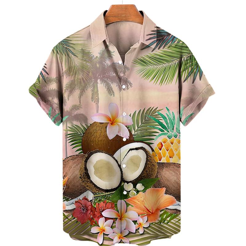 Chemise hawaïenne d'été à manches courtes pour homme, style Y2K, chemise décontractée pour homme, vêtements de mode urbaine pour homme
