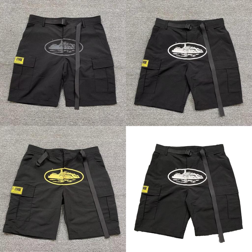 American Retro Cargo Shorts For Men Summer Casual Streetwear With Multiple Pockets For Teen Fashion