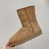 Winter Women Men Real Sheepskin Snow Boots Classic Natural Fur Wool Lined Short Ankle Boots  2026 New Design Warm Non-slip Shoes