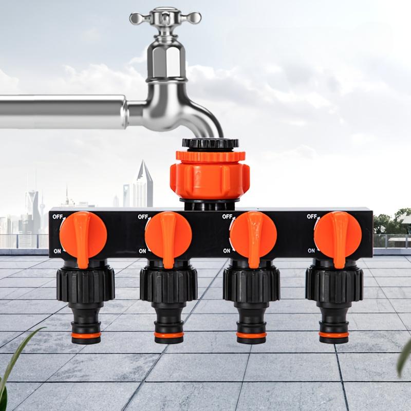 

Садовый шланговый разветвитель, соединитель для водопроводного крана, разветвитель для шланга с 4 независимыми переключателями, для наружной системы полива