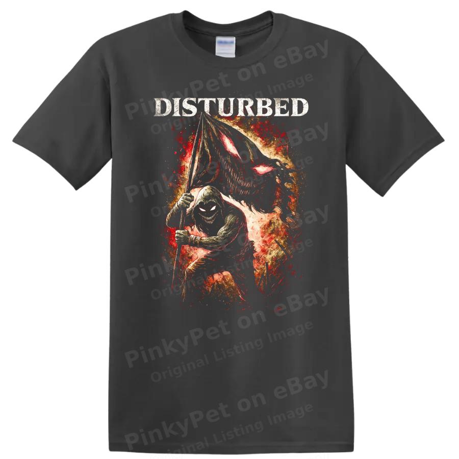 Disturbed Warrior Graphic T Shirt Retro Rock Heavy Metal Album Art Tee
