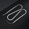 Vnox Herringbone Necklace, Stainless Steel Flat Blade Snake Chain, Gold Silver Plated Choker for Men Women, 3-5mm Width 40-65cm