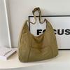 Quilted Underarm Bag Shoulder Bag Crossbody Bag Tote Bag Nylon Handbag Solid Color Armpit Bag Versatile Trendy Bag