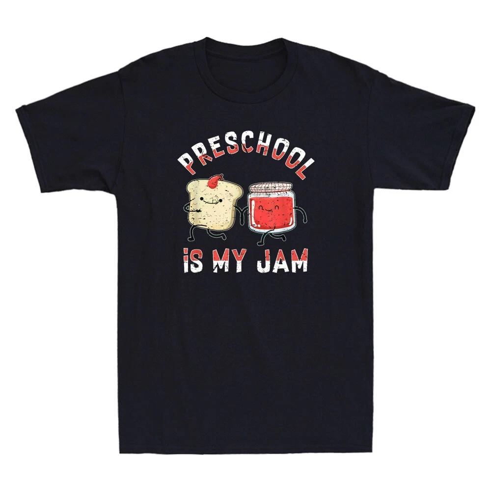 Preschool Is My Jam Pre-K Teacher Student Happy Love Vintage T-Shirt Tee Gifts