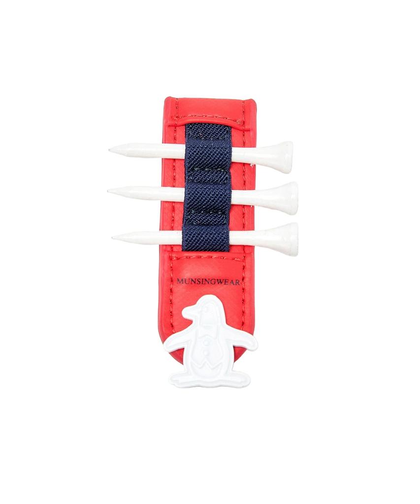 Munsingwear Penguin Tee Holder with Round Accessory for MG5SAZ62U RD00 Marker, Golf, (Red)