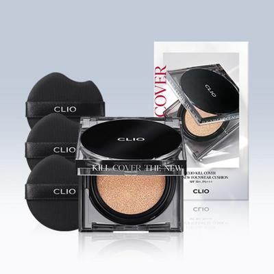 Kill Cover The New Founwear Cushion Special Set [Main Product + Refill + 3 Puffs], 4 Ginger, 1 Piece