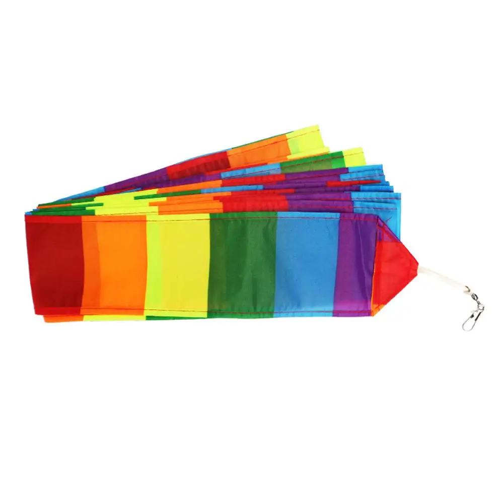 

10m Kite Tail Rainbow Ribbon For Single Line/Dual Line Kite Kids Beach Play Party Outdoor Sport Kite Accessories E2O2