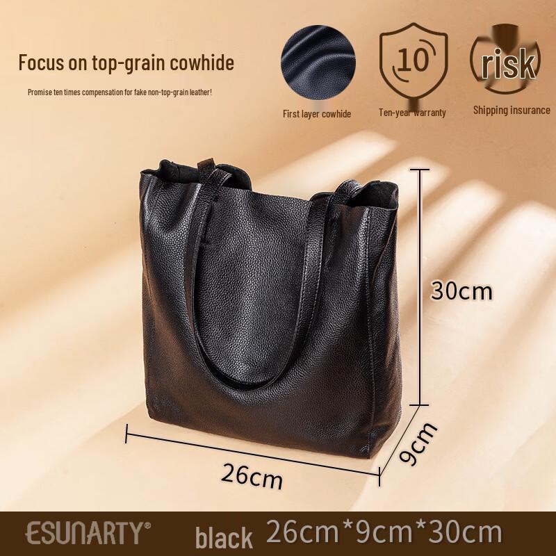 ESUNARTY Women s Large Capacity Leather Tote Bag