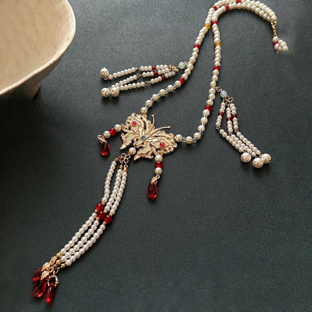 

Кисточка Цепочки из бусин Винтажное ожерелье Ожерелье с бахромой в китайском стиле Для мужчин и женщин Style 4