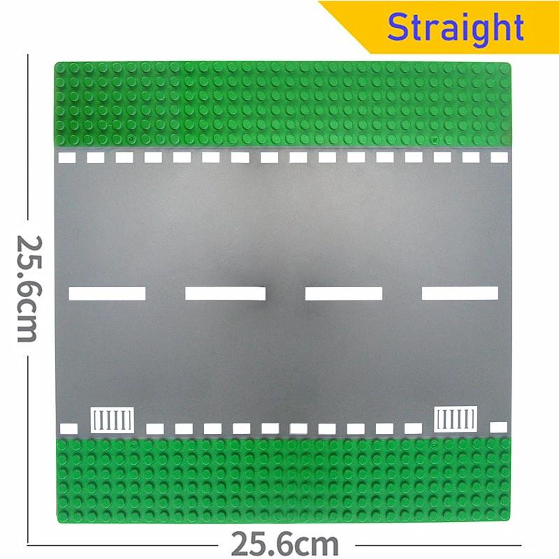 City Classic 32x32 32x16 16x16 Dots Baseplate Road Plate Straight Curved River Baseplate Assembly Block Figures Building Blocks