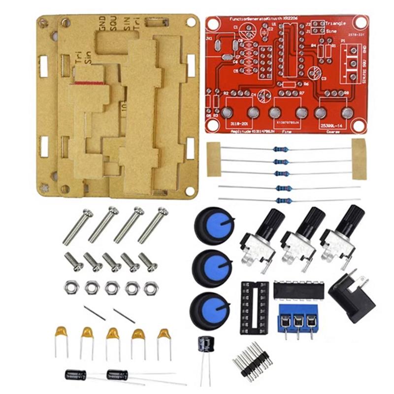 N91R-XR2206 High Precision Signal Generator DIY Kit Sine Triangle Square Waves 1Hz 1Mhz Frequency Range Adjustable Frequency