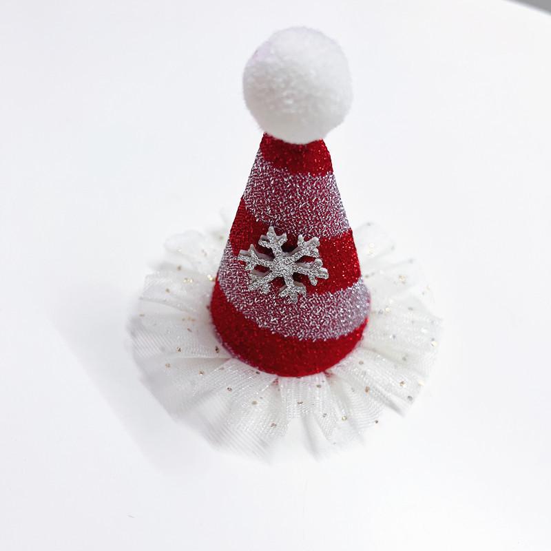 

Праздничная рождественская шляпа заколка-утиный клюв для волос: Милая плюшевая заколка для волос с Сантой и Снеговиком