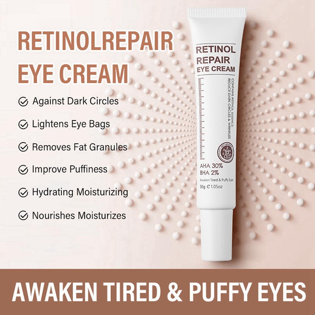 Retinol Repair Eye Cream Reduce Dark Circles Wrinkles Fine Lines Anti-Aging