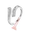 1pc Simple Versatile Silvey Ring Adjustable Opening Ring