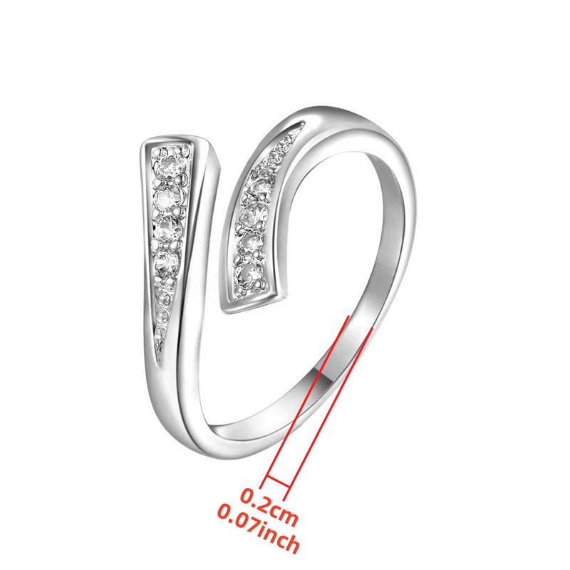 1pc Simple Versatile Silvey Ring Adjustable Opening Ring