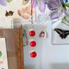 Novelty Tomato with Leaf Girl Keychain Charm Pendant Accessory for School Travel and Everyday Styles Daily Casual Use