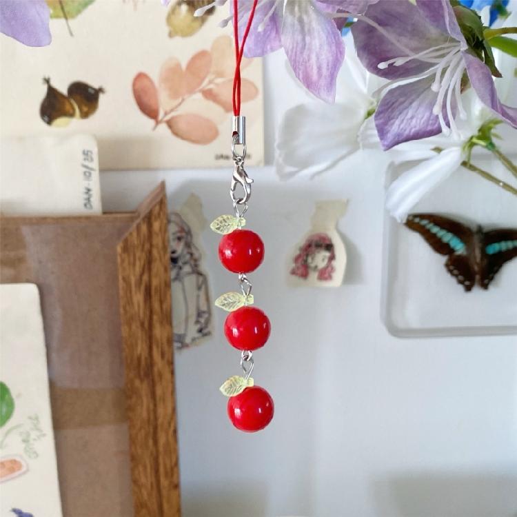 Novelty Tomato with Leaf Girl Keychain Charm Pendant Accessory for School Travel and Everyday Styles Daily Casual Use